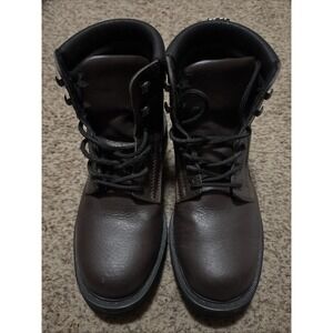 Vegetarian Shoes Brown‎ Safety Boots Steel Toe Sz 38 EU Lace Up